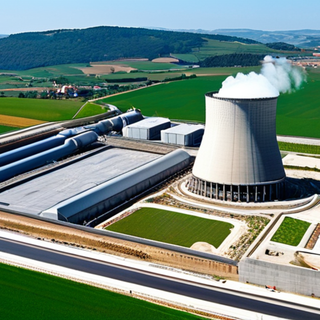 원자력 발전소 프로젝트 관리 - Nuclear Power Plant Location Assessment**

"Aerial view of a meticulously planned nuclear power plan...