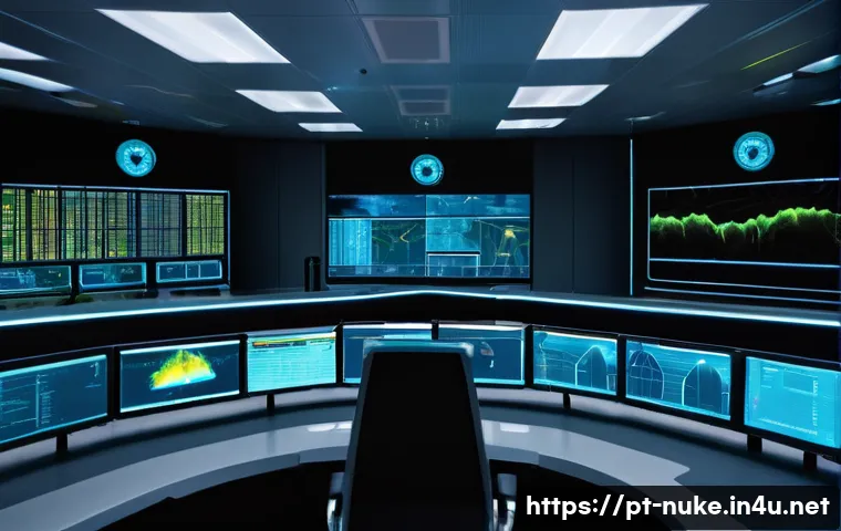 원자력 발전과 관련된 소프트웨어 - **Prompt:** A state-of-the-art nuclear power plant control room, featuring a diverse team of highly ...